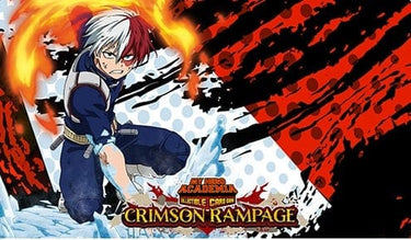 universus card game My Hero Academia Collectible Card Game Shoto Todoroki Playmat Wave 2 Crimson Rampage